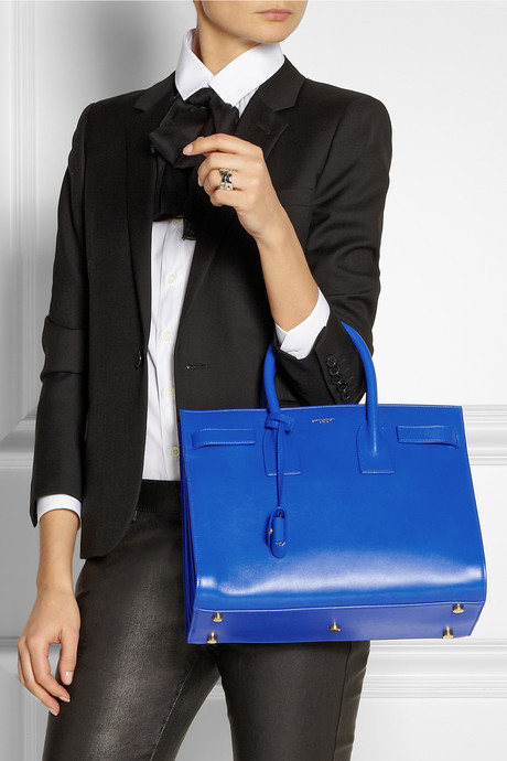Saint Laurent Leather Small Sac De Jour - Blue Totes, Handbags - SNT258703