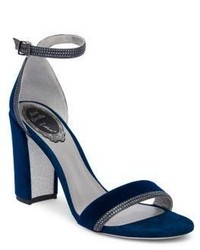 Rene Caovilla Crystal Block Heel Sandals