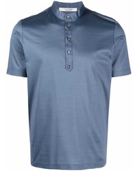 La Fileria For D'aniello Button Placket Cotton T Shirt