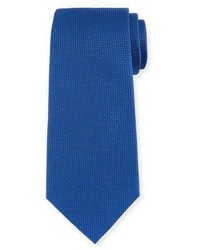 Armani Collezioni Herringbone Silk Tie Bright Blue