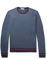 Etro Contrast Trimmed Herringbone Wool Sweater