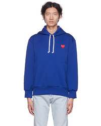 Comme Des Garcons Play Blue Heart Hoodie