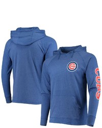 STITCHES Heathered Royal Chicago Cubs Hit Raglan Pullover Hoodie