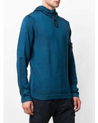 Stone Island Logo Patch Hooded Jumper