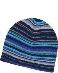 Paul Smith Brown Signature Stripe Wool Blend Beanie Hat