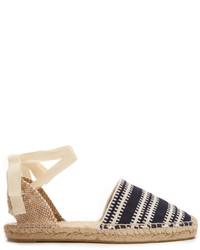 Blue Horizontal Striped Canvas Shoes