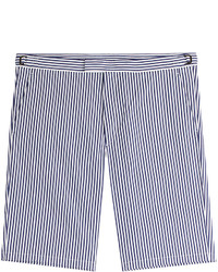 Jil Sander Stretch Cotton Striped Shorts