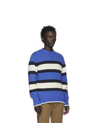 Officine Generale Blue And White Bed Sweater