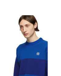 Loewe Blue Striped Anagram Sweater