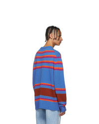 Acne Studios Blue Striped Nimah Sweater