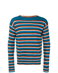 Prada Crew Neck Striped Sweater