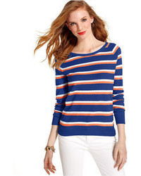 Tommy Hilfiger Long Sleeve Mesh Striped Sweater