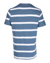 Barbour Logo Embroidered Striped T Shirt