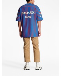 Balmain Maxi Pb Print Striped T Shirt