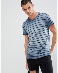 Solid T Shirt In Gradient Stripe