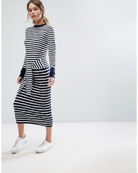 Warehouse Tie Front Stripe Dress