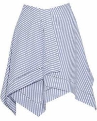 Blue Horizontal Striped Full Skirt