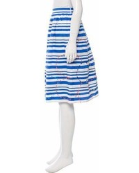 Mira Mikati Embroidered Striped Skirt W Tags