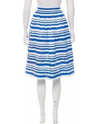 Mira Mikati Embroidered Striped Skirt W Tags