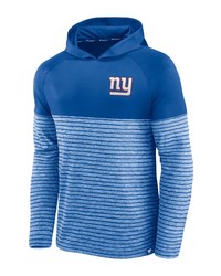 FANATICS Branded Royal New York Giants Line Up Shadow Stripe Long Sleeve Hoodie T Shirt