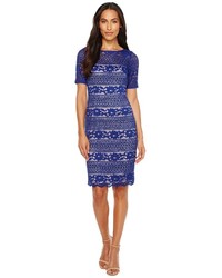 Adrianna Papell Corded Stripe Lace Dress Dress