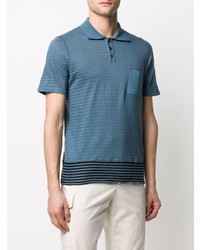 Roberto Collina Short Sleeved Striped Polo Shirt