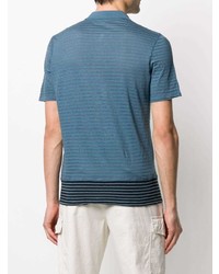 Roberto Collina Short Sleeved Striped Polo Shirt