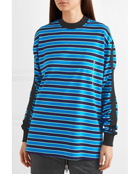 Givenchy Med Printed Striped Cotton Jersey Top