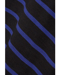 Proenza Schouler Striped Cotton Jersey Peplum Top Royal Blue