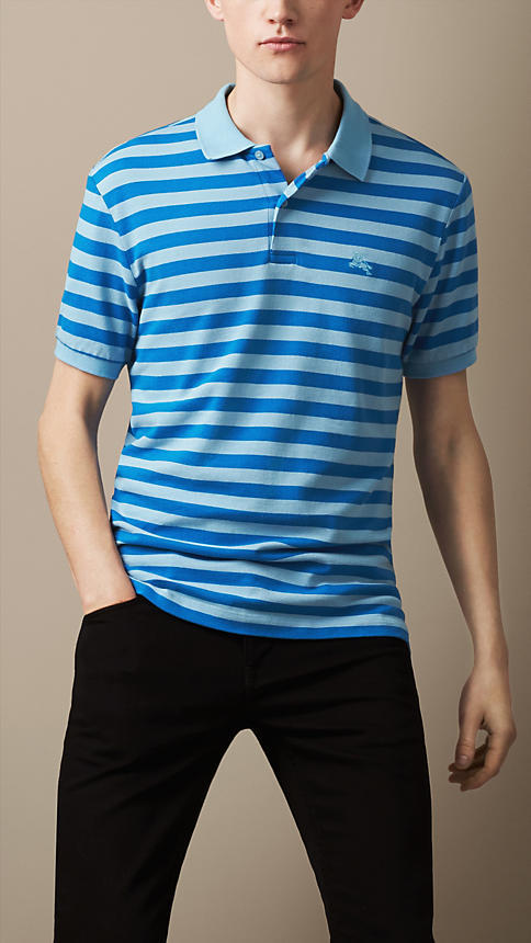 Burberry Striped Polo Shirt, $175 