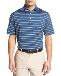 Peter Millar Moisture Wicking Quarter Stripe Stretch Jersey Golf Polo