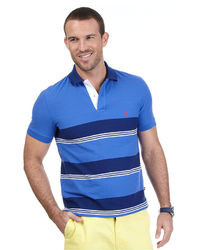 Nautica Short Sleeve Stripe Polo Shirt