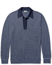 Camoshita Striped Knitted Wool And Cashmere Blend Polo Shirt