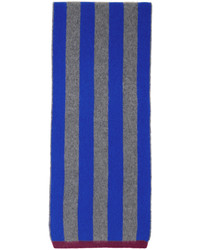 Paul Smith Blue Gray Two Stripe Scarf