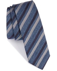 BOSS Stripe Silk Skinny Tie