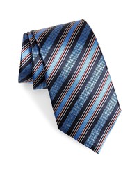 Ermenegildo Zegna Stripe Silk Tie In Blue At Nordstrom