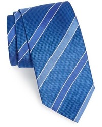 David Donahue Stripe Textured Silk Tie