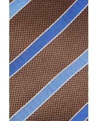 David Donahue Stripe Textured Silk Tie