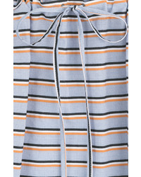 Jil Sander Navy Striped Cotton Skirt