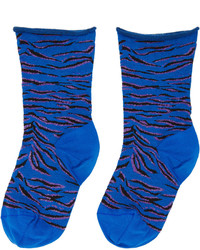 Kenzo Blue Tiger Stripe Socks
