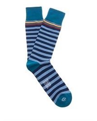 PAUL SMITH SHOES & ACCESSORIES Striped Cotton Blend Socks