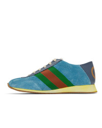 Gucci Blue Suede Sneakers