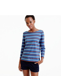 J.Crew Boatneck T Shirt In Mixed Stripe