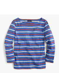 J.Crew Boatneck T Shirt In Mixed Stripe