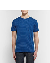 Theory Gaskell Striped Cotton Blend Jersey T Shirt