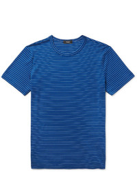 Theory Gaskell Striped Cotton Blend Jersey T Shirt