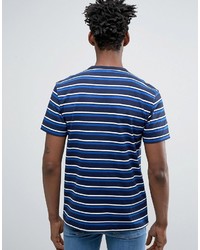 Lacoste T Shirt With Stripe In Regular Fit Navy