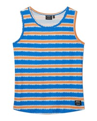 Wesc Stripe Cotton Tank In Victoria Blue At Nordstrom