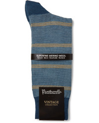 Pantherella Furley Striped Merino Wool Blend Socks