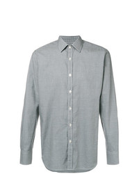 Canali Micro Houndstooth Print Shirt